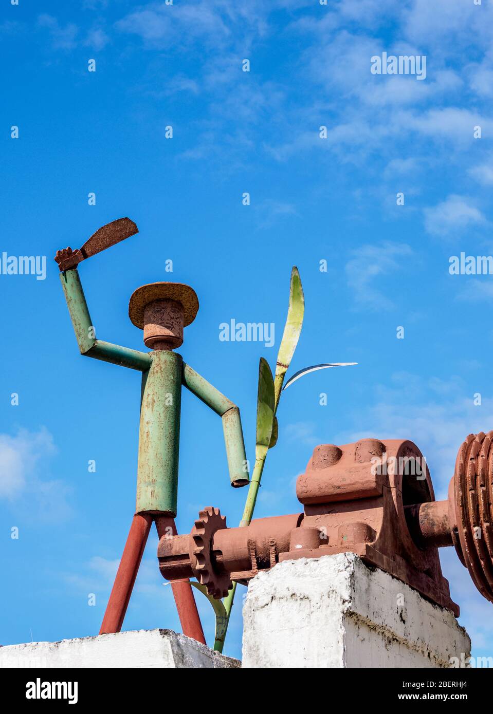 FNTA Sugar Mill Valley Museum, detailed view, Valle de los Ingenios, Sancti Spiritus Province, Cuba Stock Photo