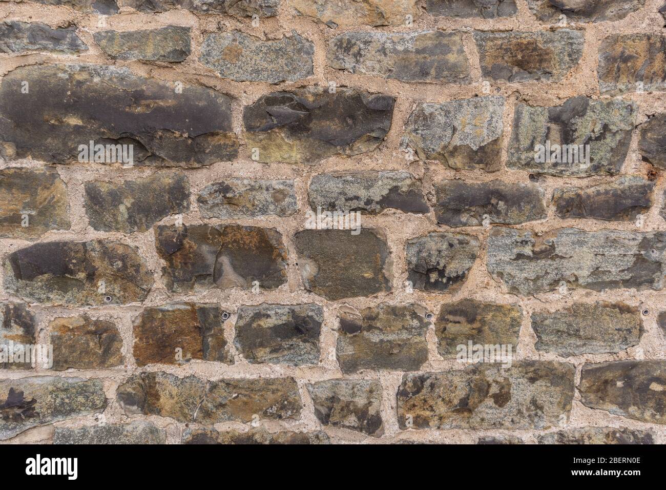 Stone Brick Wall. Rustic Style. Close-up photo Stock Photo - Alamy