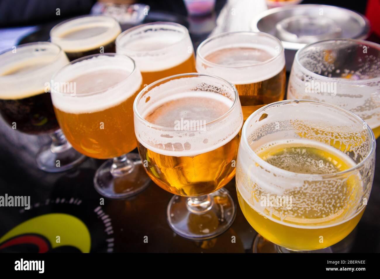 Beer Degustation in Bruges, Belgian, Europe Stock Photo Alamy
