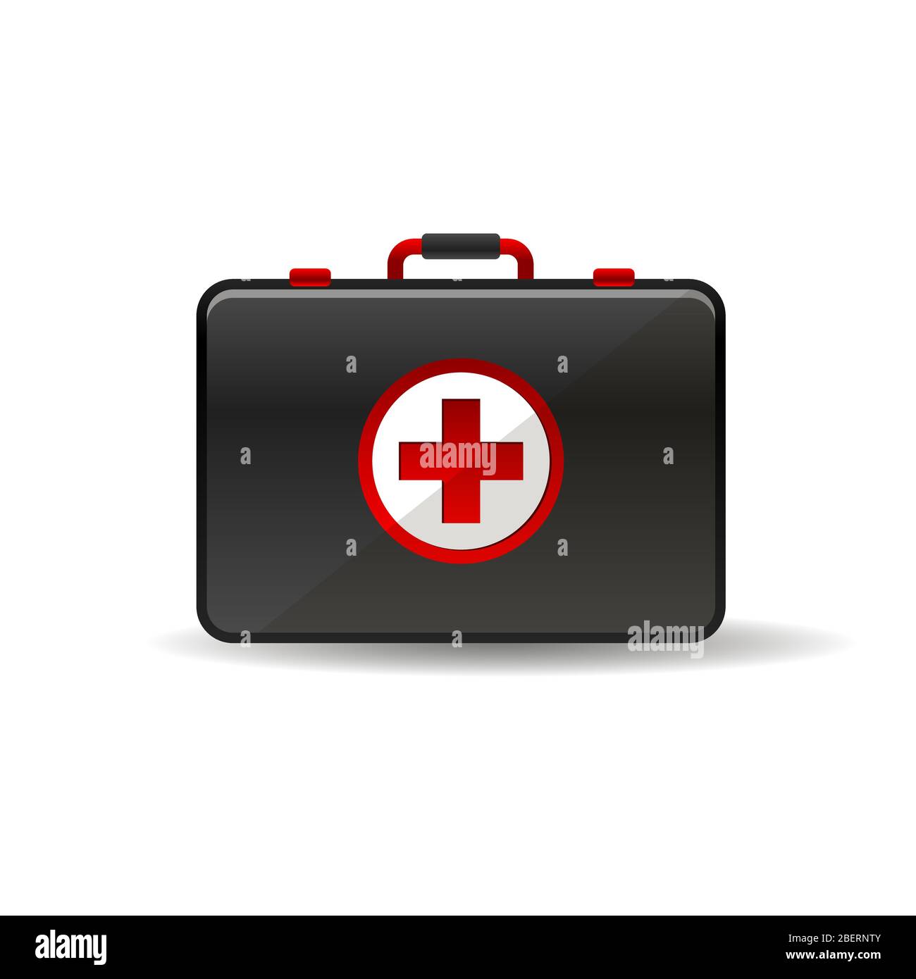 Virus first aid help kit box icon Stock Vector