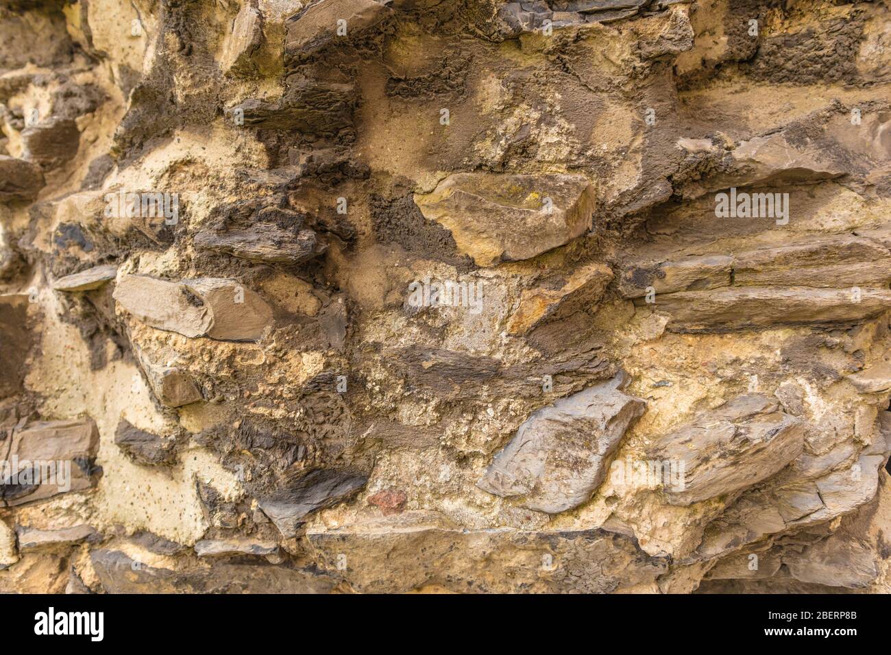Stone Brick Wall. Rustic Style. Close-up photo Stock Photo - Alamy