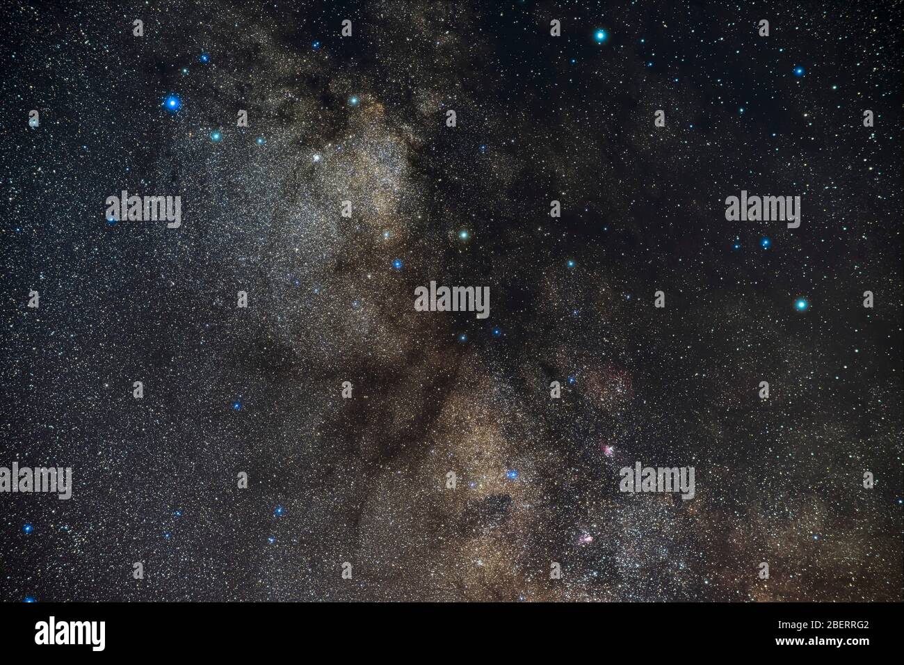 Scutum Star Cloud in the Milky Way. Stock Photo