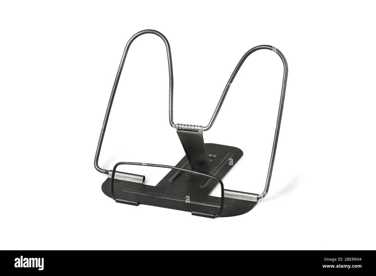 Metal student holder for reading books isolated on white background