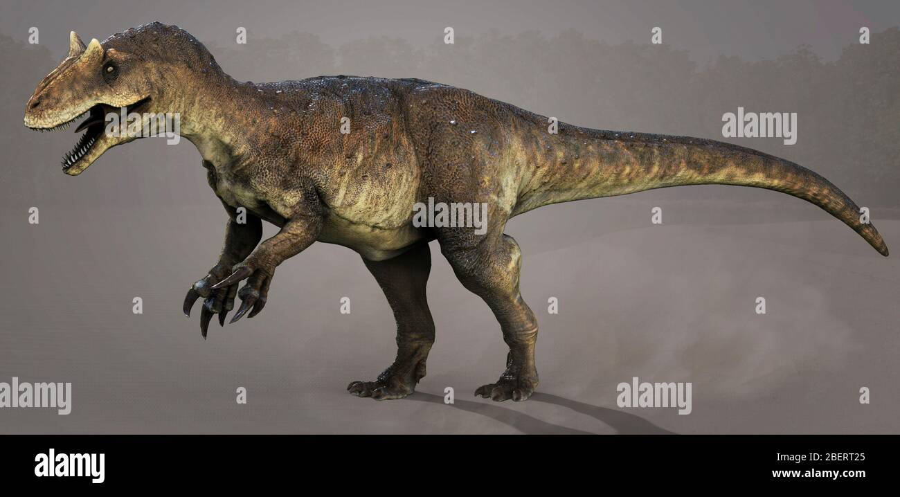 Allosaurus dinosaur, side view. Stock Photo