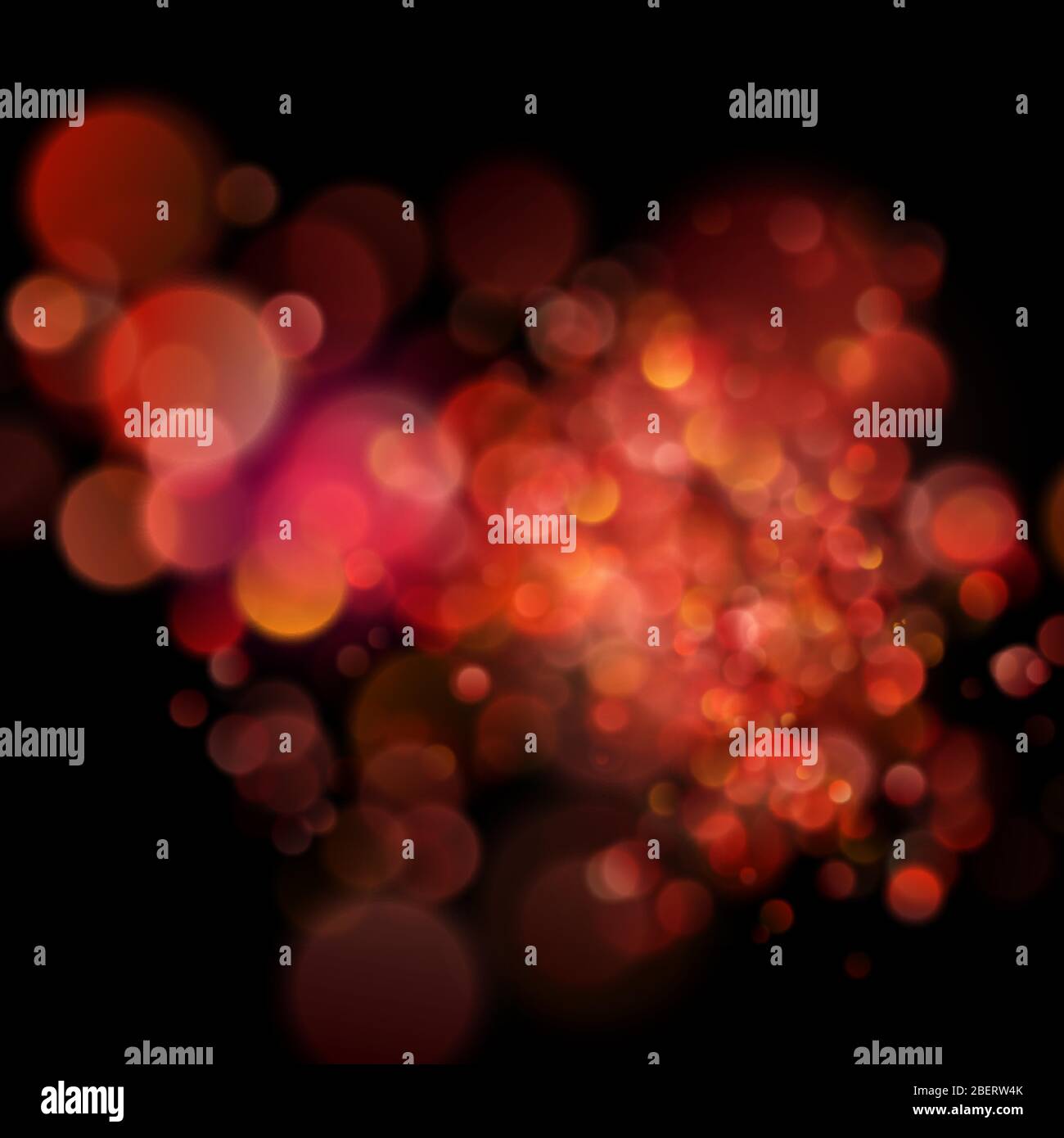 Abstract defocused circular red bokeh on dark background. EPS 10 Stock Vector