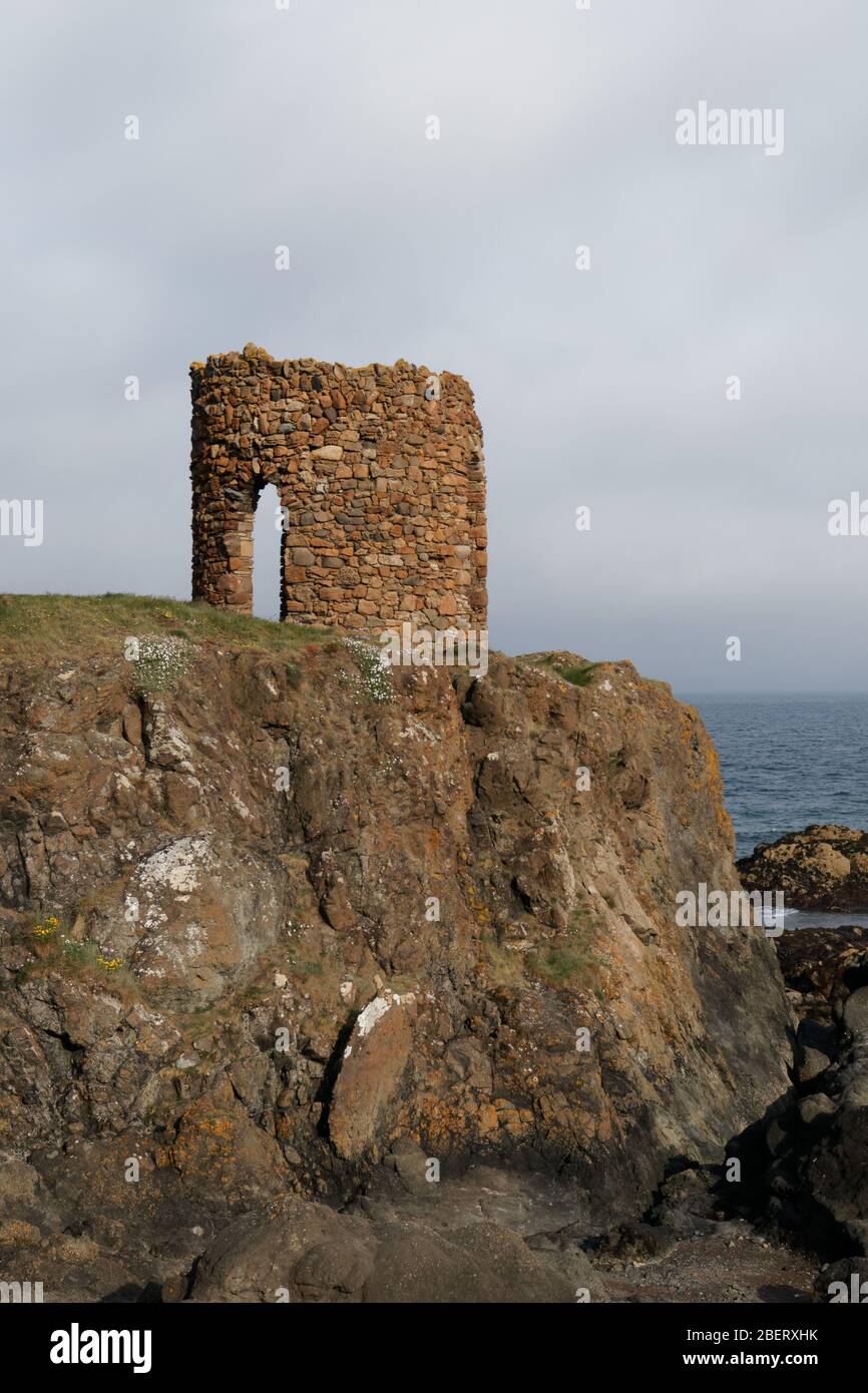 Lady's tower on Elie Ness in Fife Scotland. Stock Photo