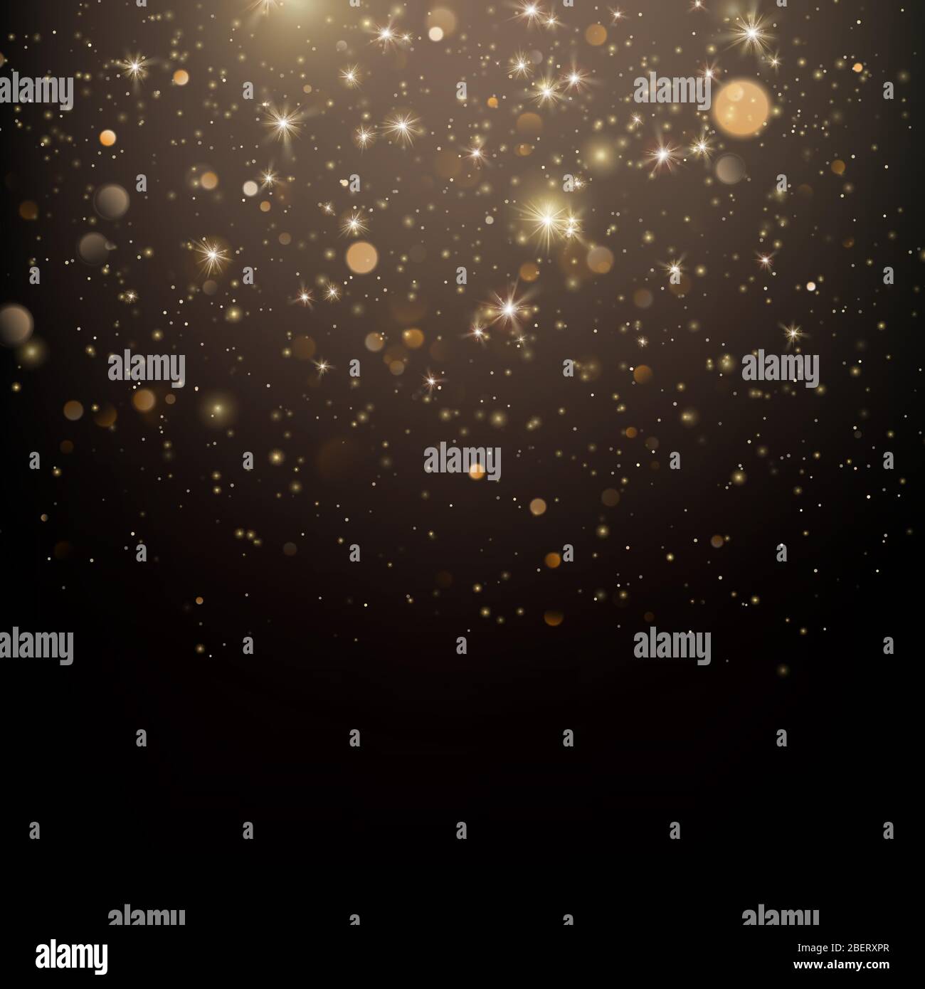 Glitter gold light shine effect black background. EPS 10 Stock Vector ...