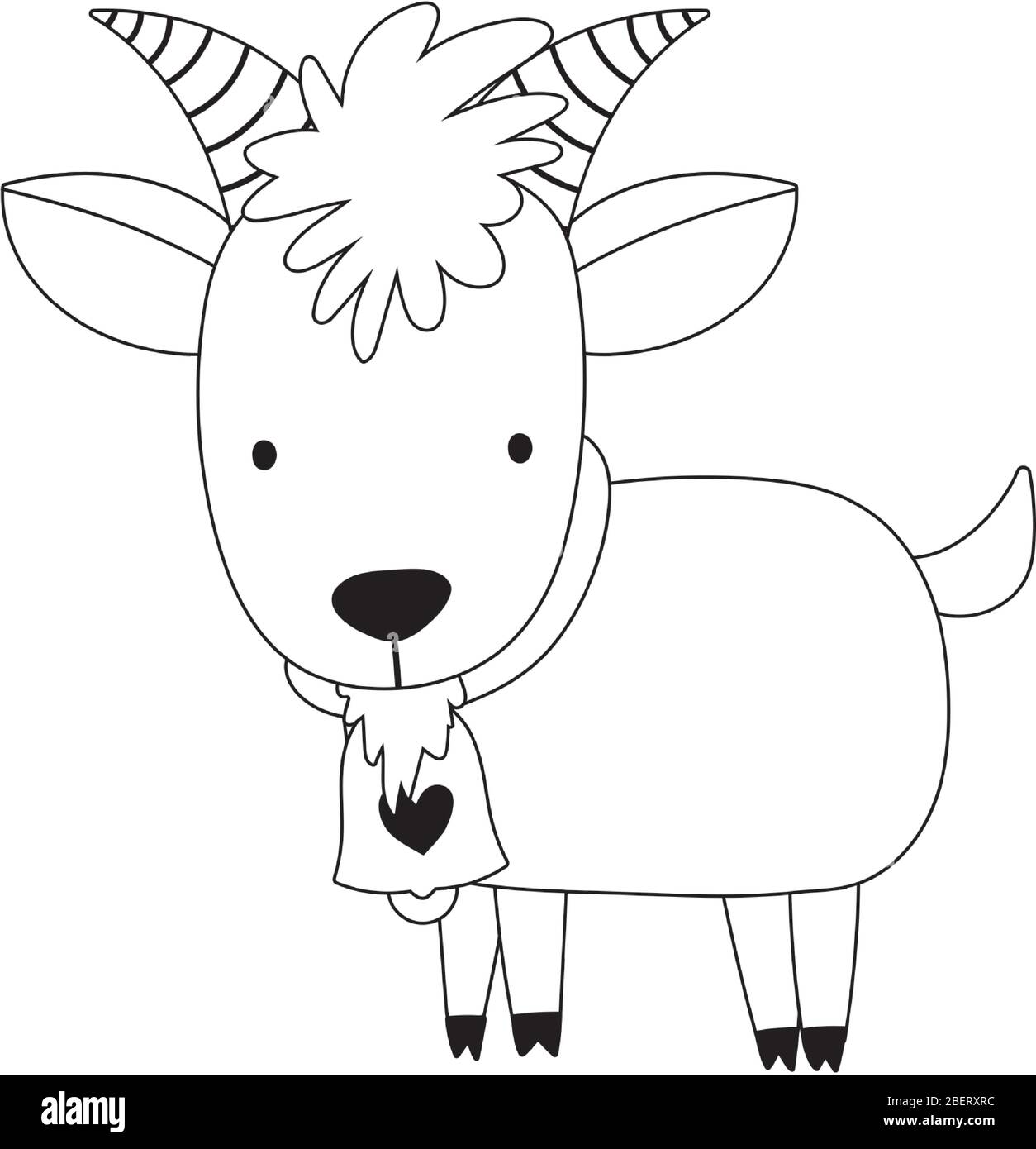 Cute Ram Drawing