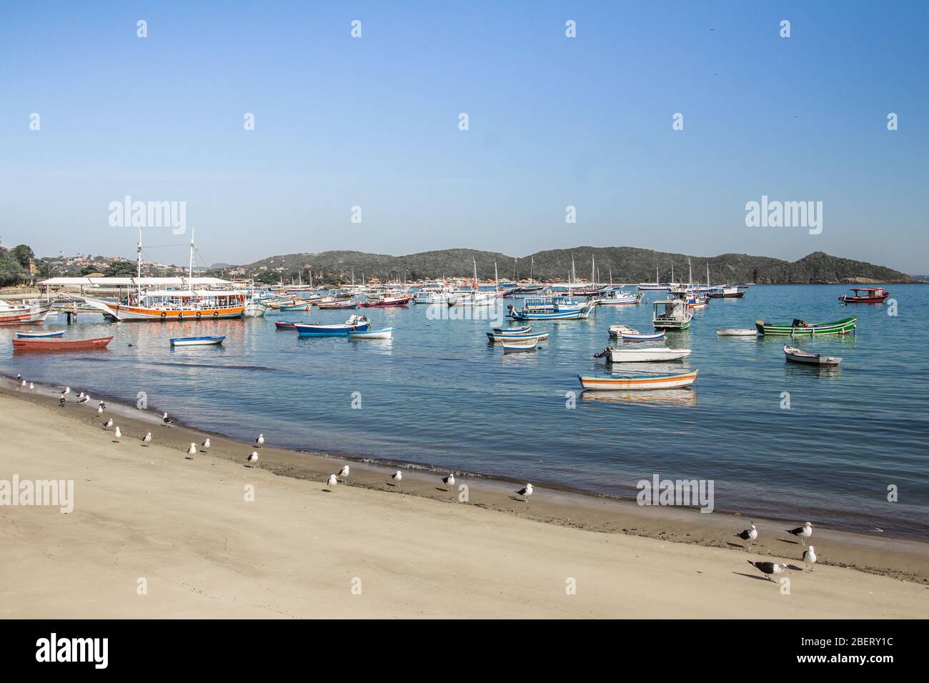 Buzios, Brazil - June 09 2017. Porto da Barra Beach in Buzios, Rio de Janeiro, Brazil Stock Photo