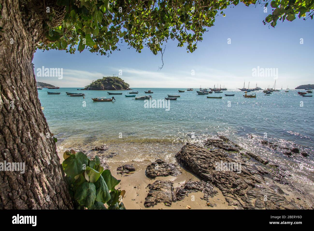 Buzios, Brazil - June 09 2017. Porto da Barra Beach in Buzios, Rio de Janeiro, Brazil Stock Photo