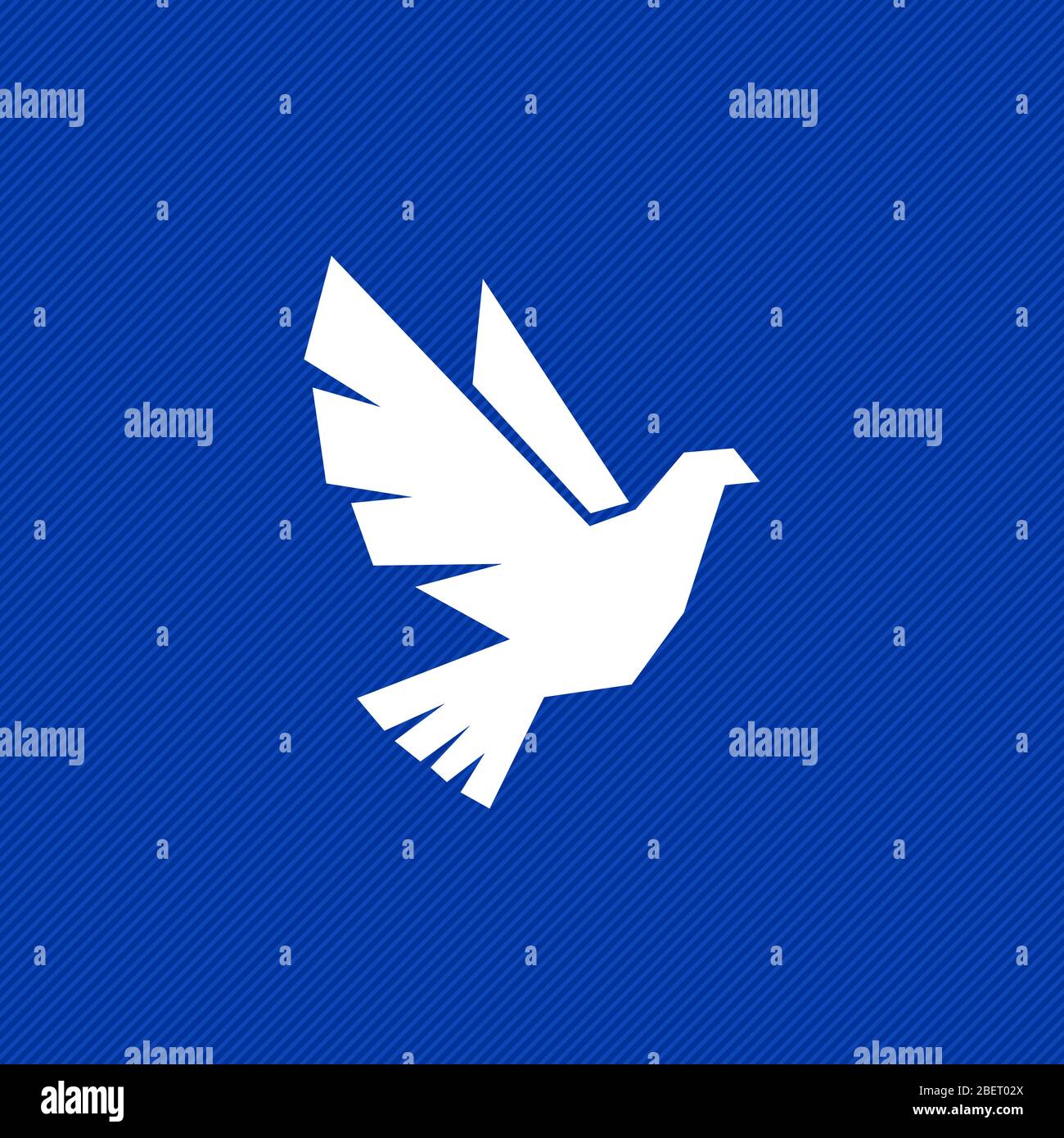 Dove, a symbol of peace and purity. The biblical symbol of the Holy Spirit. Stock Vector