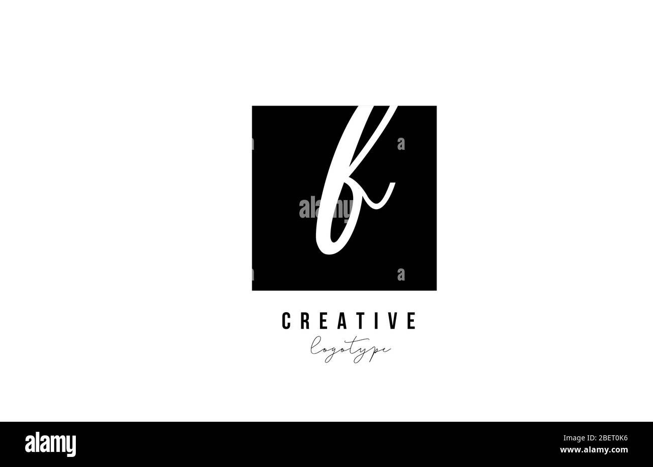 F simple black and white square alphabet letter logo icon design for ...