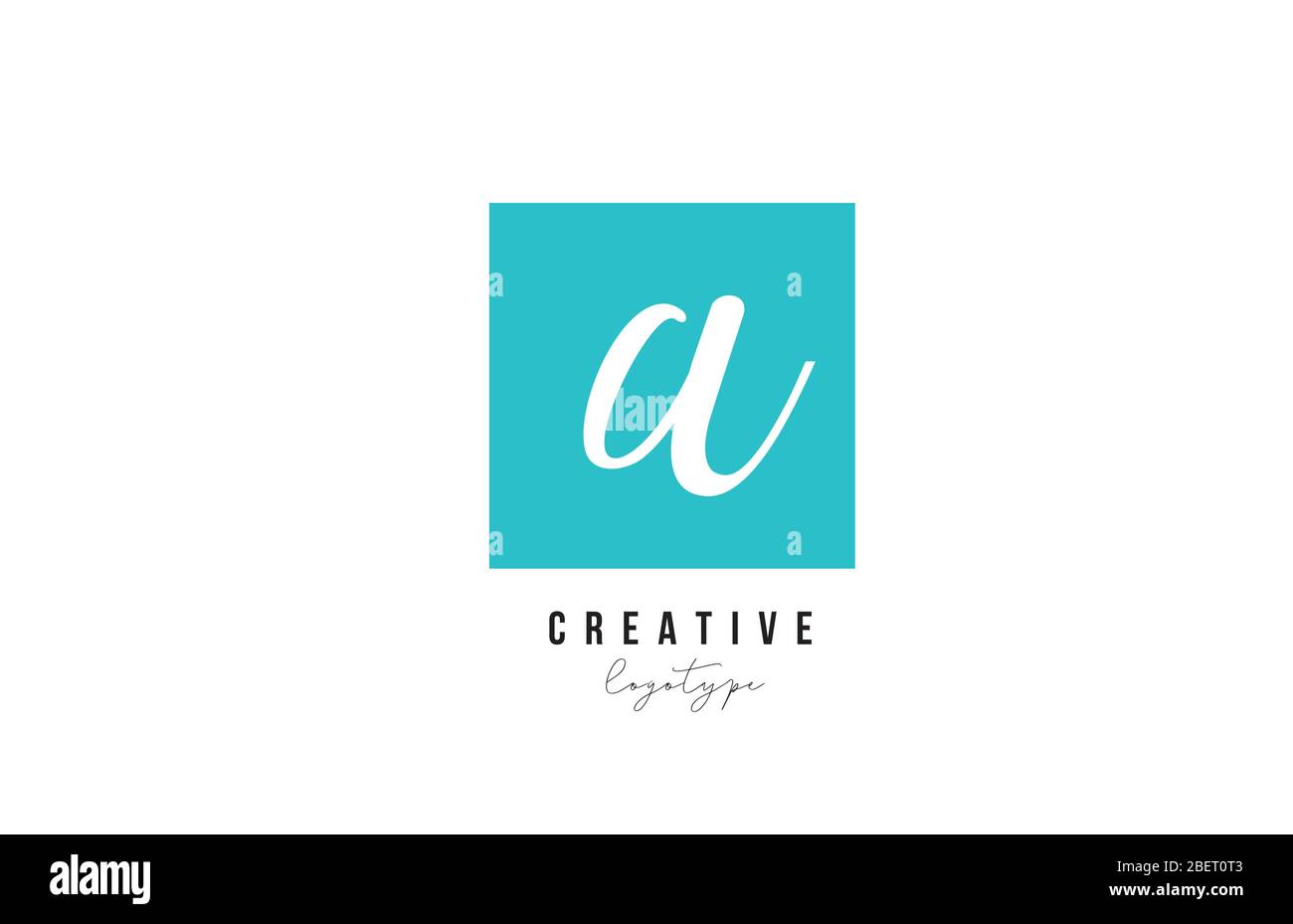 blue A square alphabet letter logo icon design for company and business ...