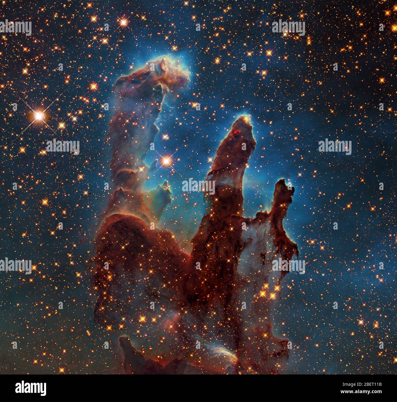 M16, The Eagle Nebula in Serpens. Stock Photo