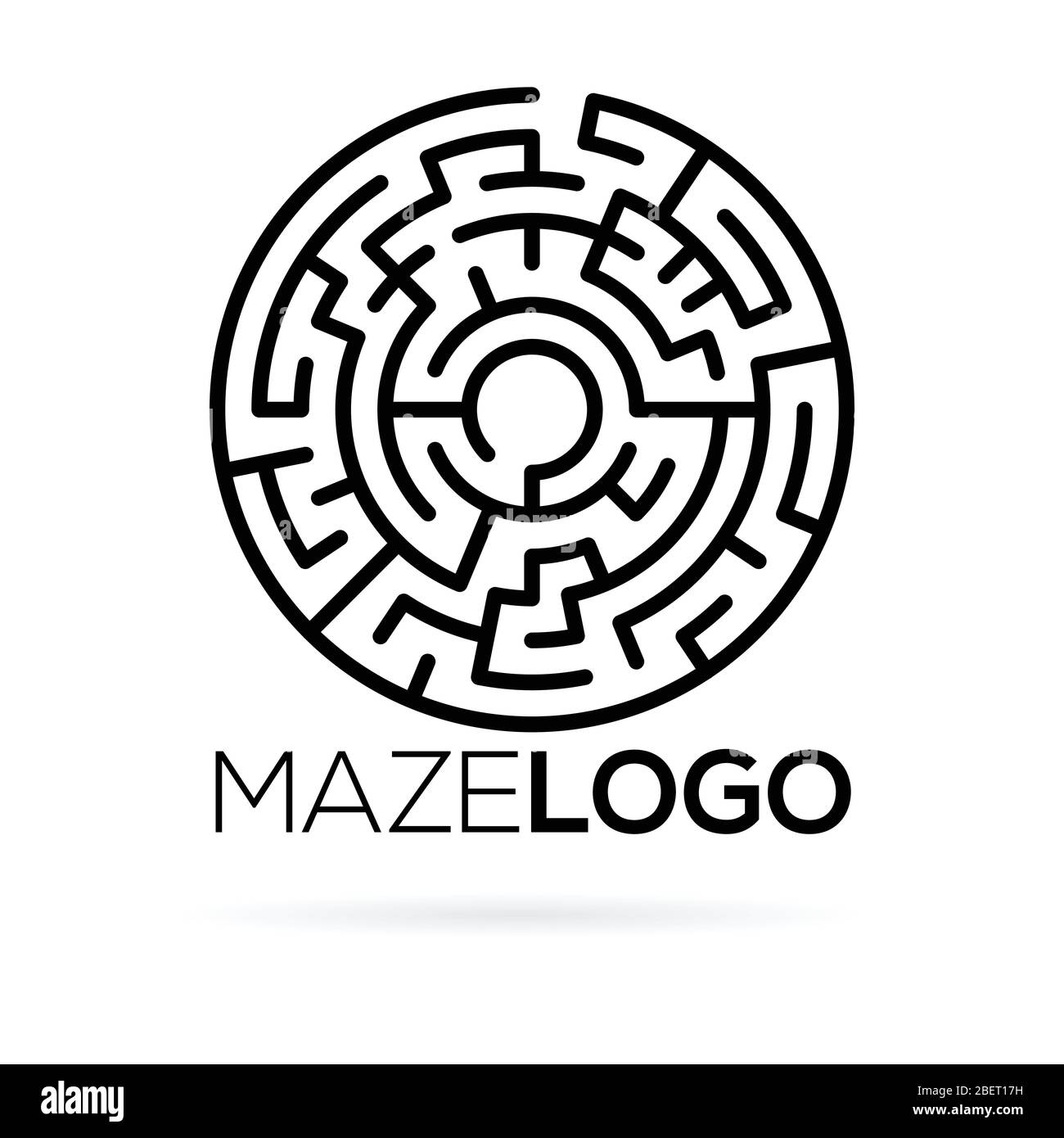 maze labyrinth logo template. vector illustration Stock Vector Image ...