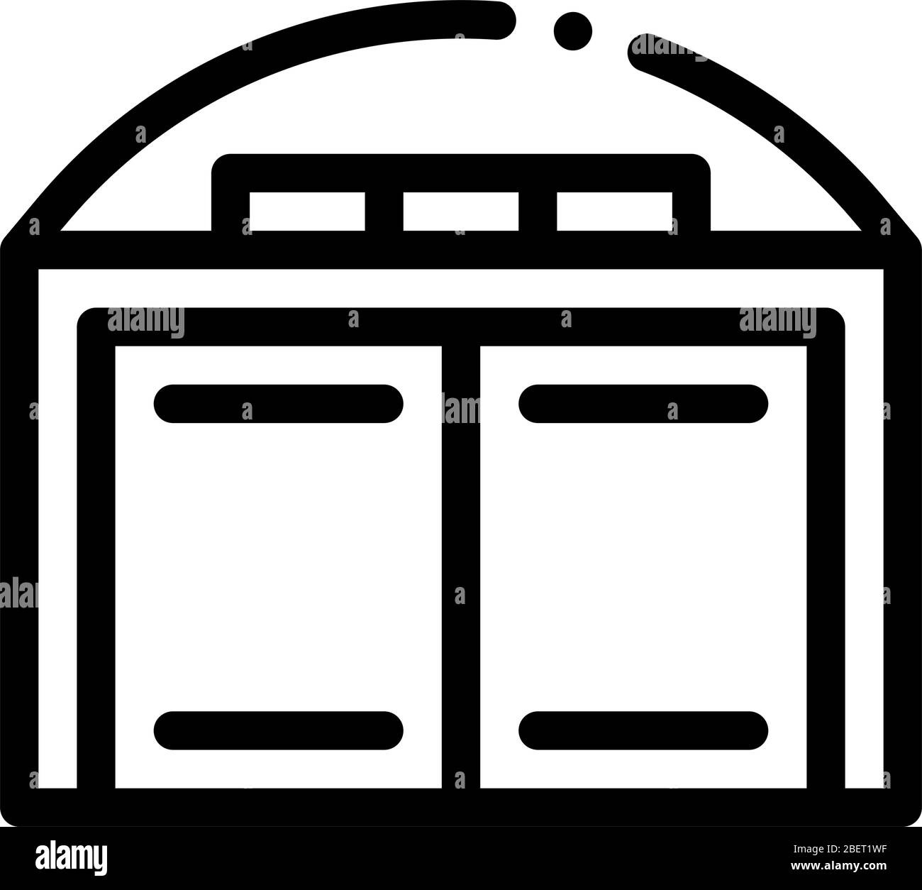car garage icon vector outline illustration Stock Vector Image & Art ...