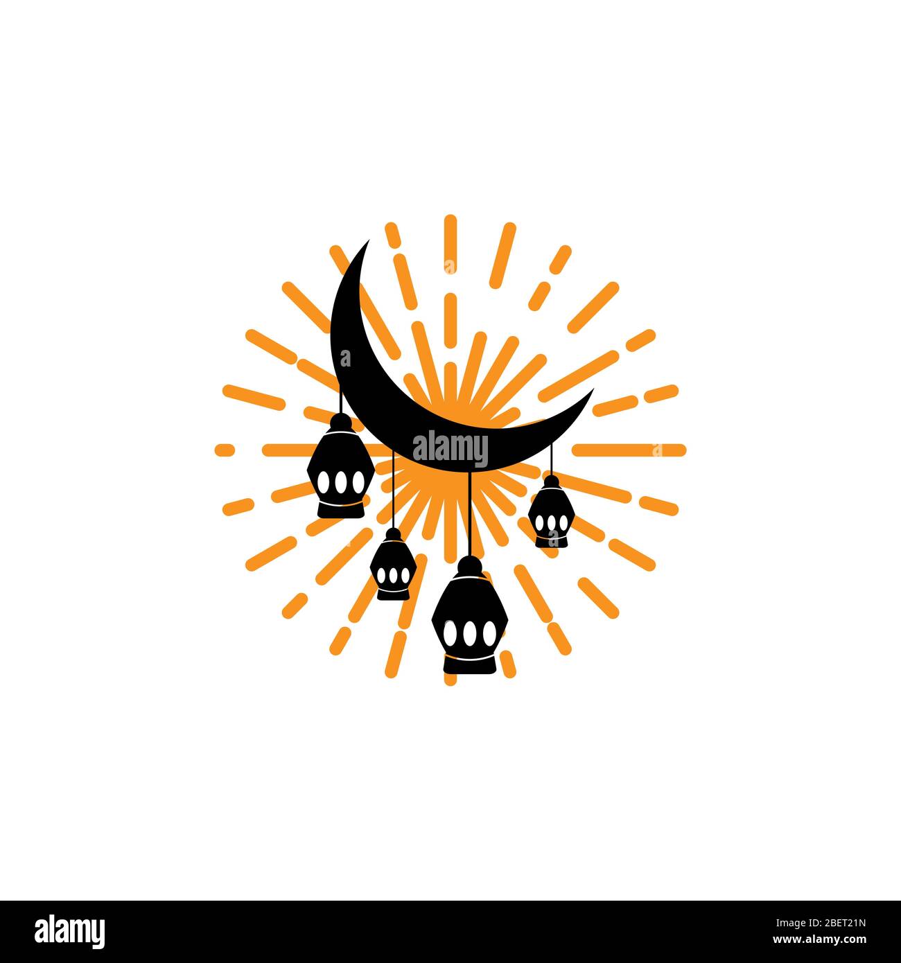 islamic lantern icon vector template illustration Stock Vector