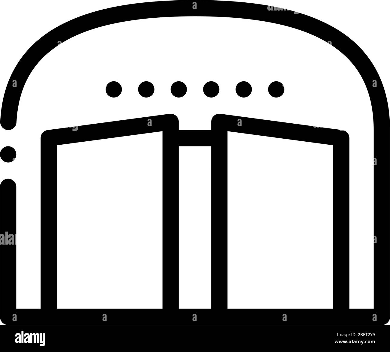 opening car salon icon vector outline illustration Stock Vector Image ...
