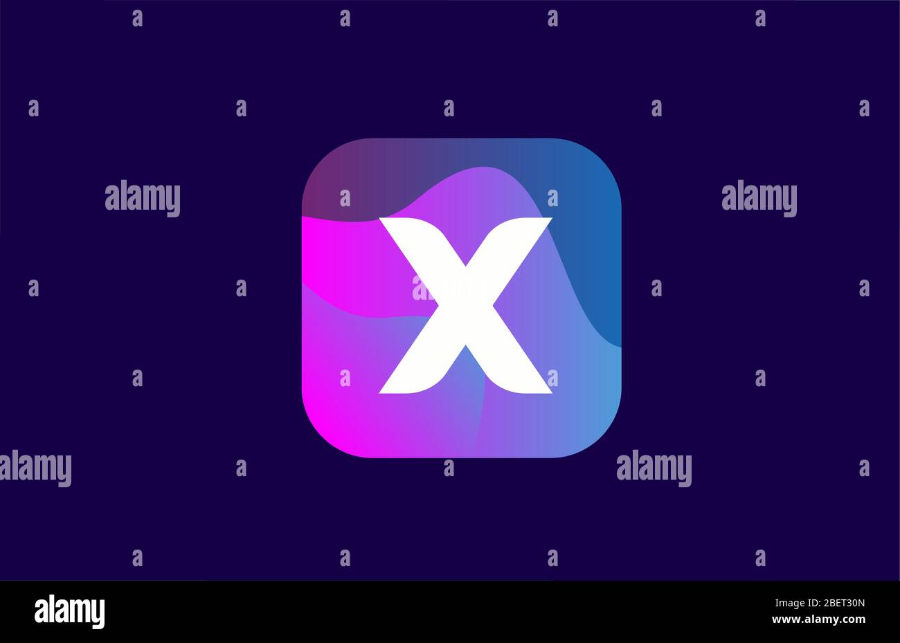 pink blue X alphabet letter logo icon design for company and business ...