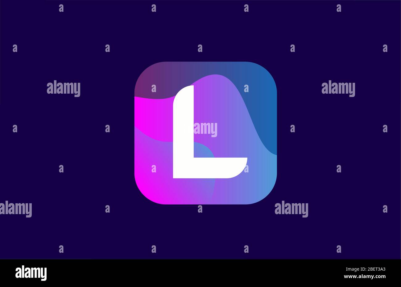 pink blue L alphabet letter logo icon design for company and business ...