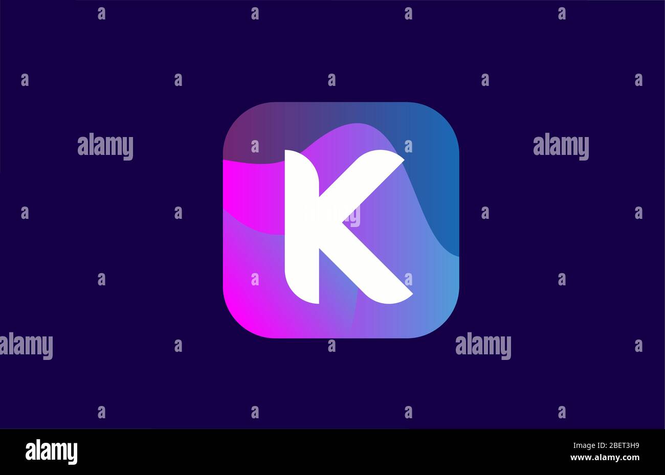 pink blue K alphabet letter logo icon design for company and business ...