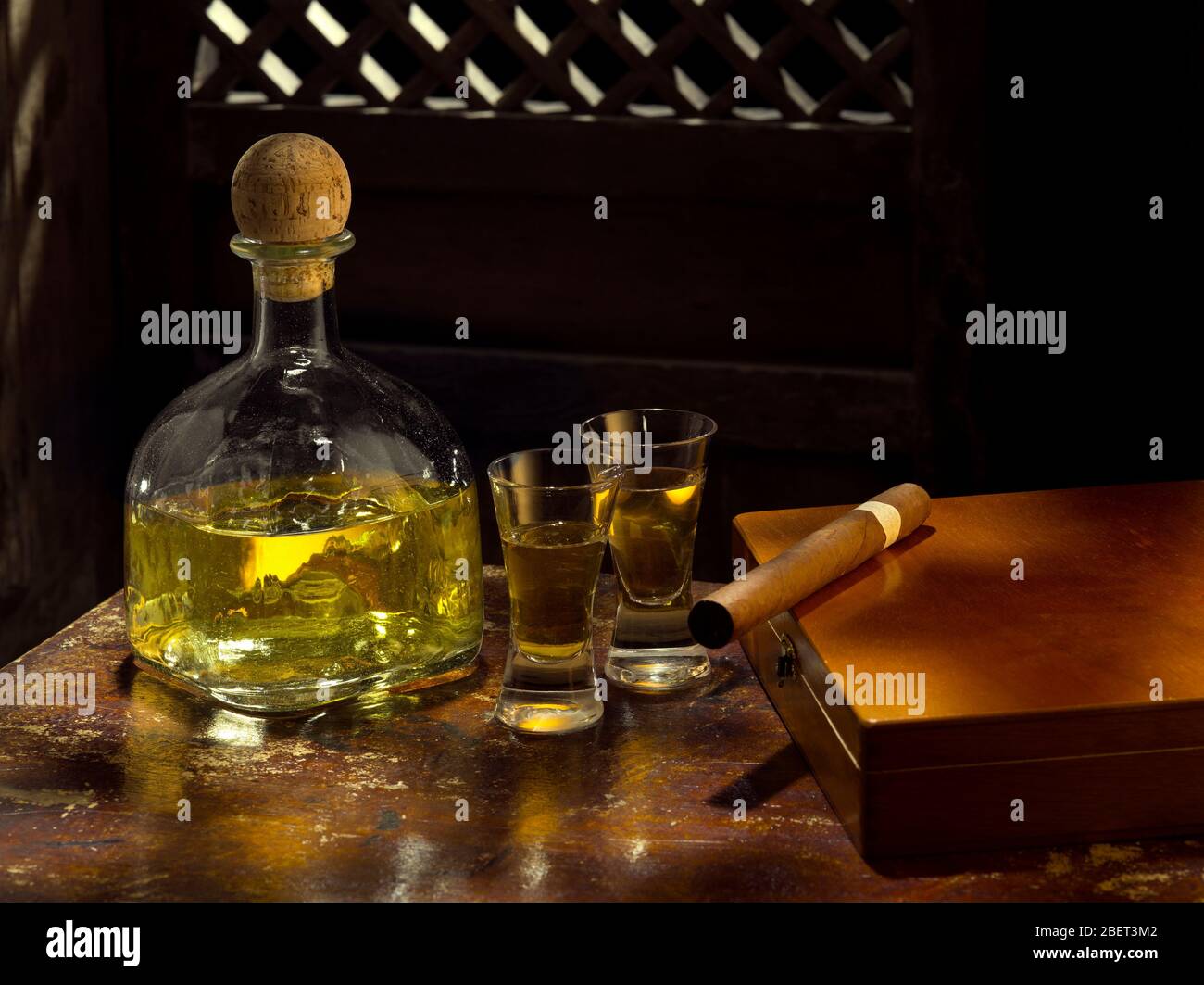 tequila cigar Stock Photo