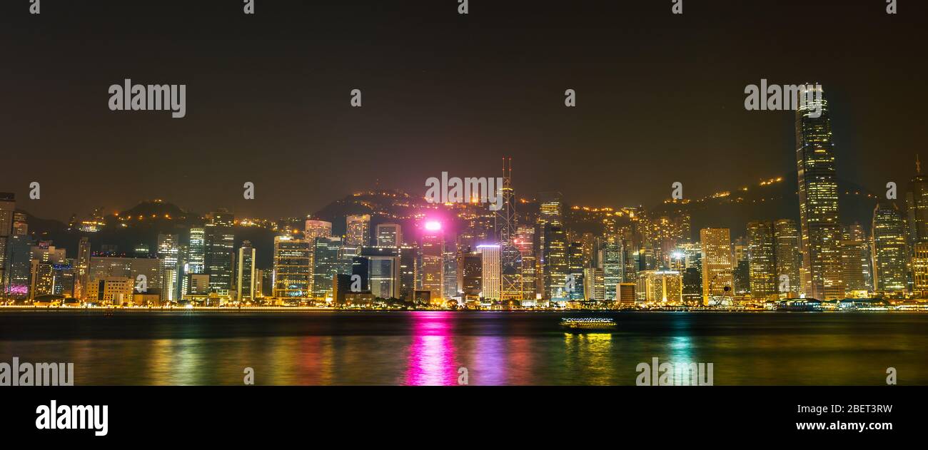 Hong Kong, China skyline panorama from Victoria Harbor Stock Photo - Alamy
