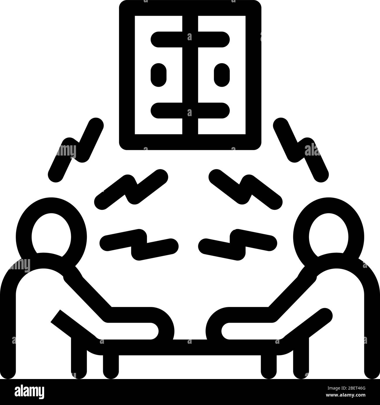 consumer outrage icon vector outline illustration Stock Vector