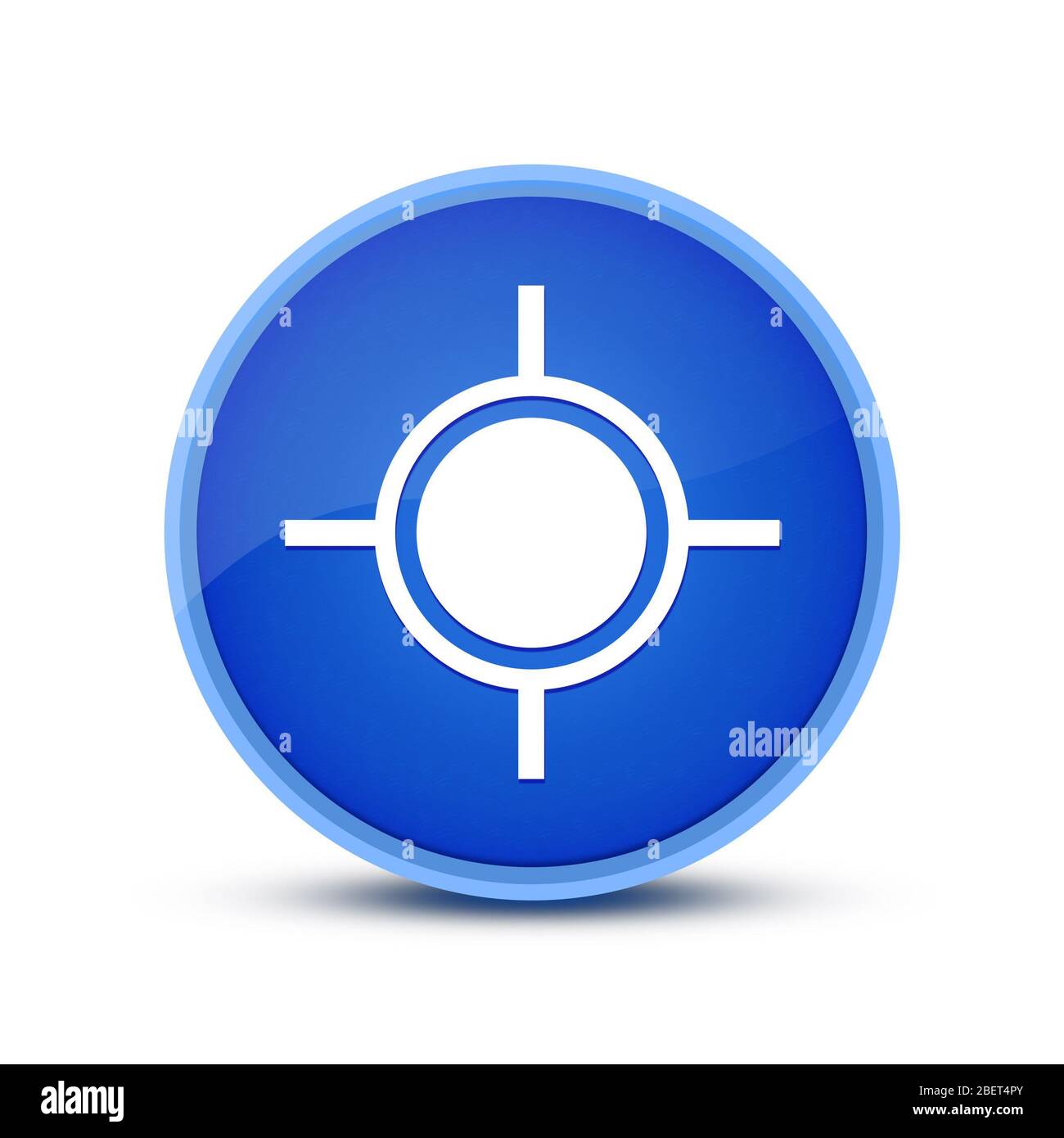 Location icon isolated on special blue round button abstract ...