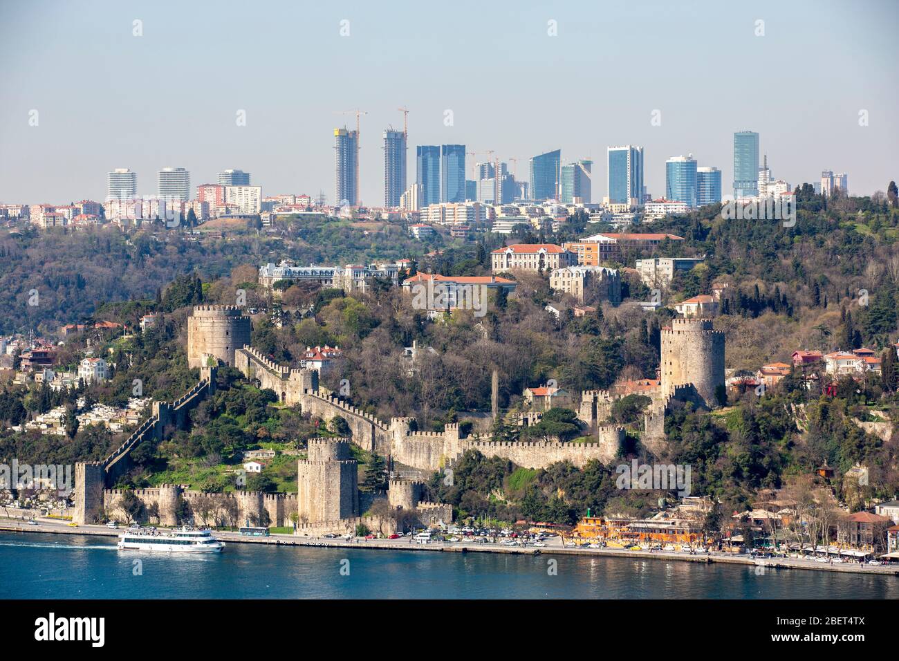 Rumeli Fortress and Bosphorus in Istanbul, Turkey. Stock Photo