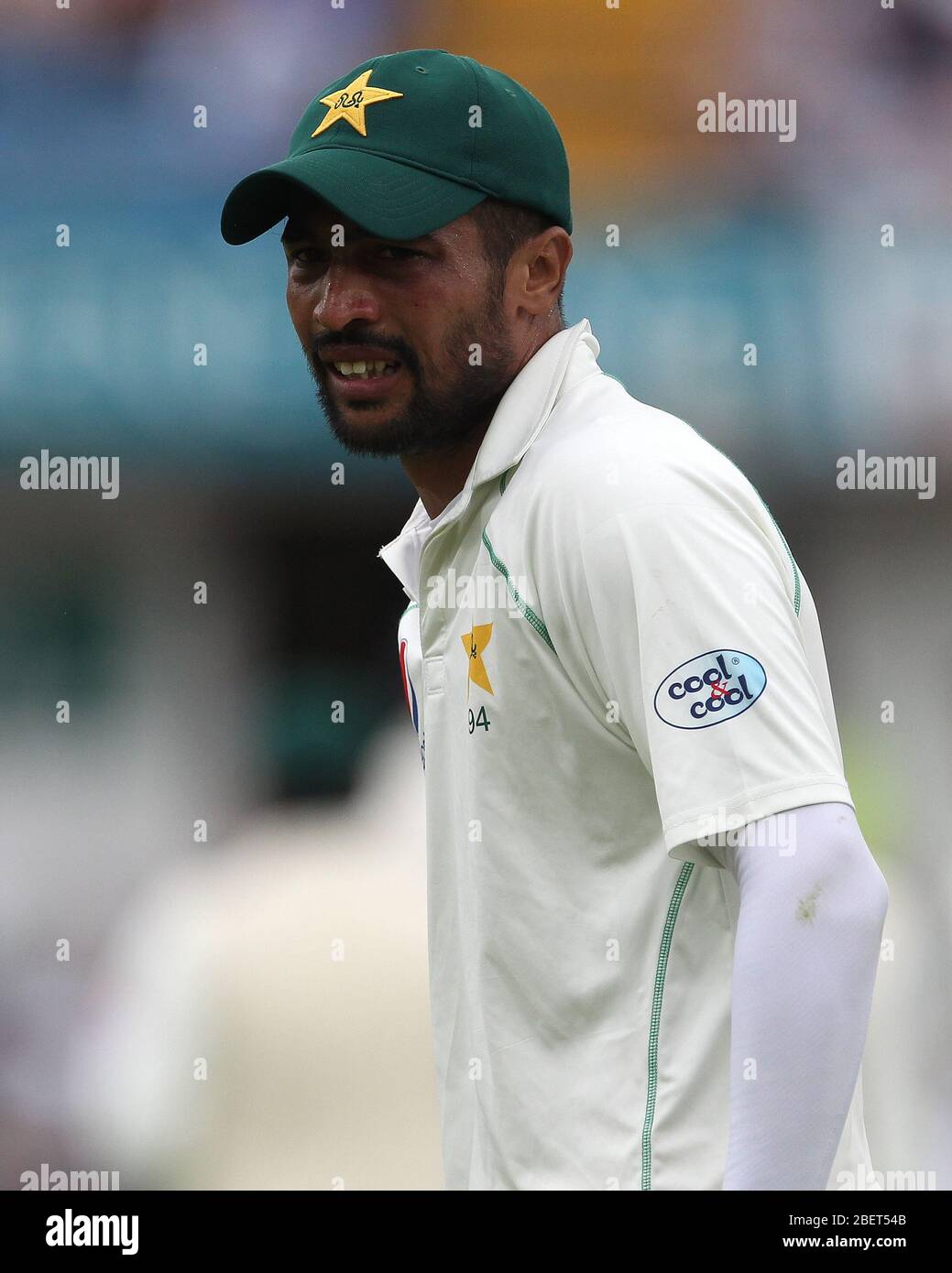 LEEDS, UK - JUNE 3rd  Mohammed Amir of Pakistan  during the third day of the Second Nat West Test match between England and Pakistan at Headingley Cricket Ground, Leeds on Sunday 3rd June 2018. (Credit: Mark Fletcher | MI News) Stock Photo