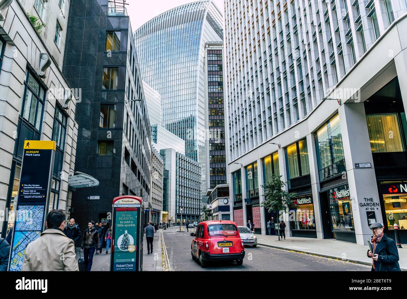 London Financial District ,UK.View of London's financial district skyscrapers Stock Photo