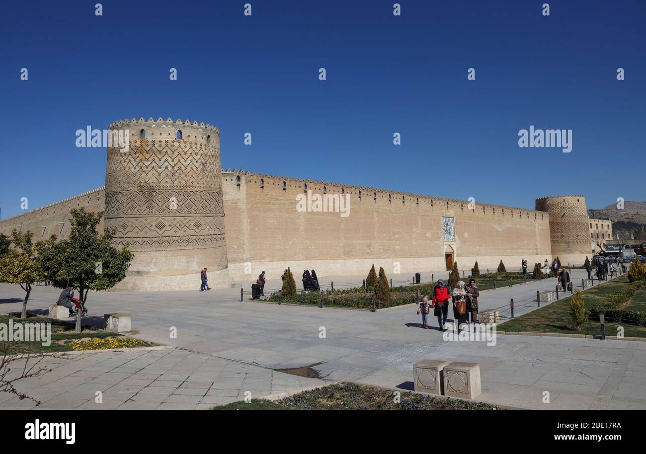 Leaning tower of the Arg of Karim Khan or Karim Khan Citadel in Shiraz, Fars Province,Iran, Persia, Middle East Stock Photo