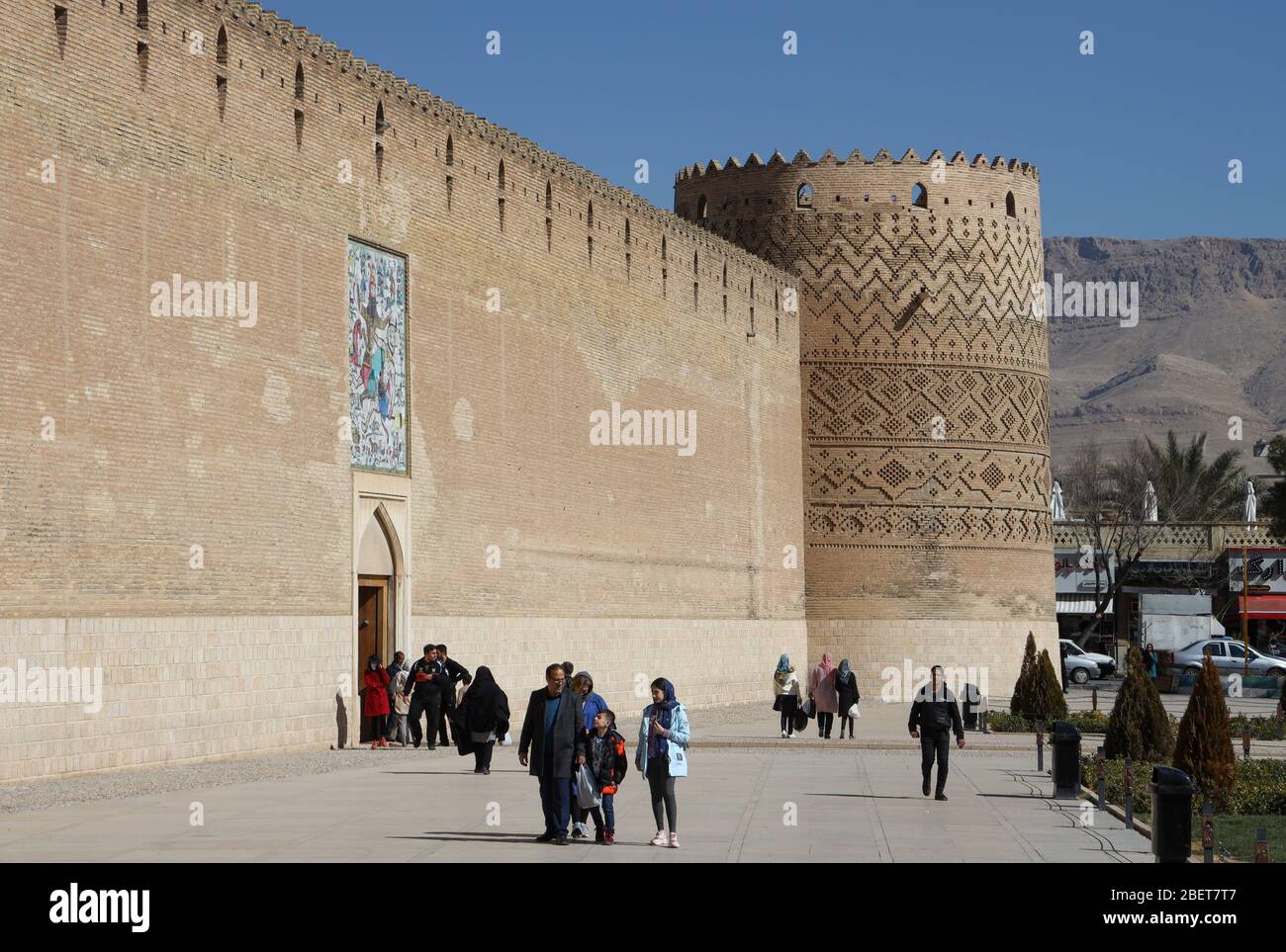 Entrance to the  Arg of Karim Khan or Karim Khan Citadel in Shiraz, Fars Province, Iran, Persia, Middle East Stock Photo