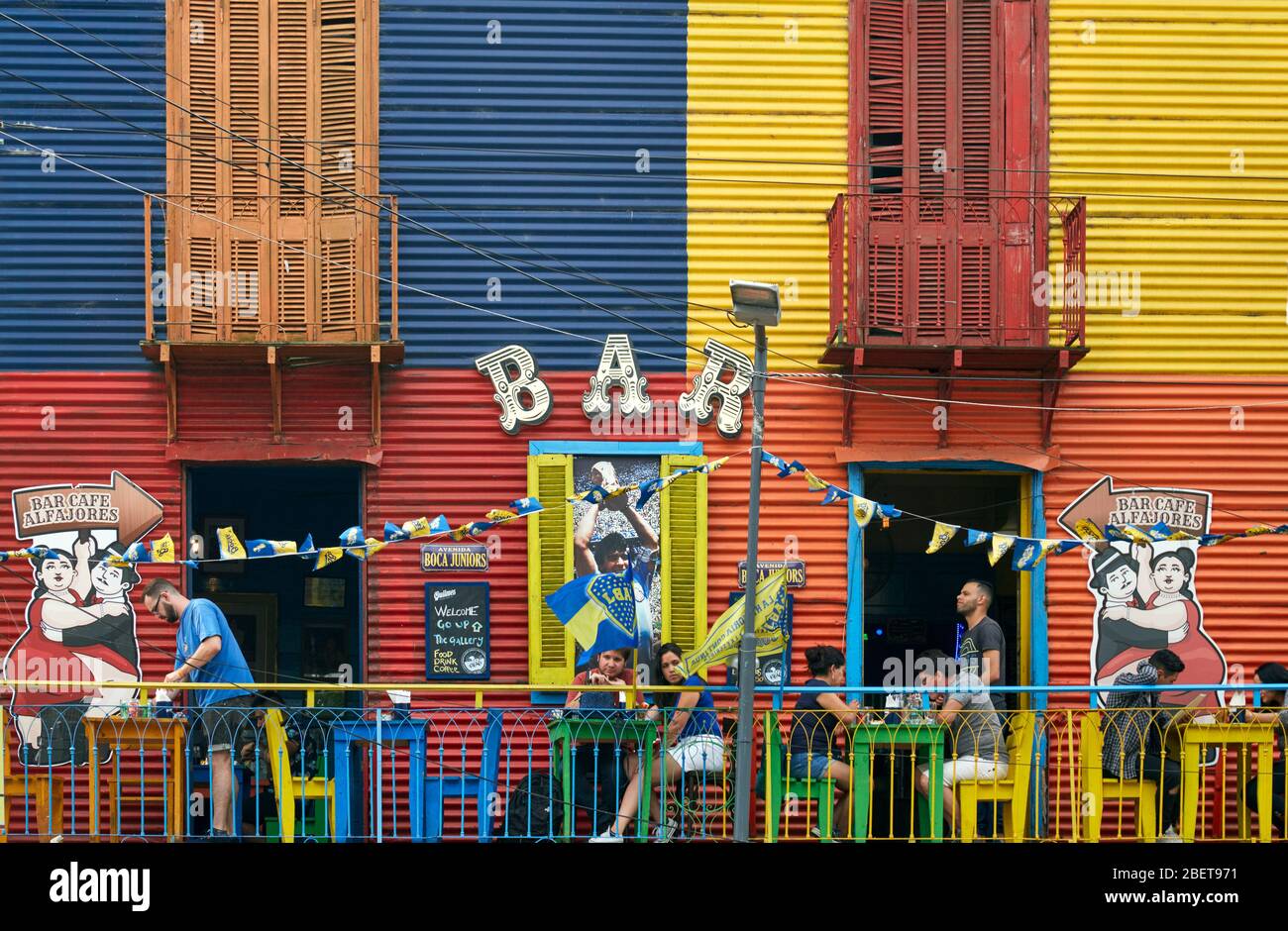 Poster Su Tela Caminito La Boca Buenos Aires | 30x45 Cm Stampa Ad Alta Risoluzione | Decorazione Per Camera, Ufficio E Regalo | Impermeabile E Anti UV