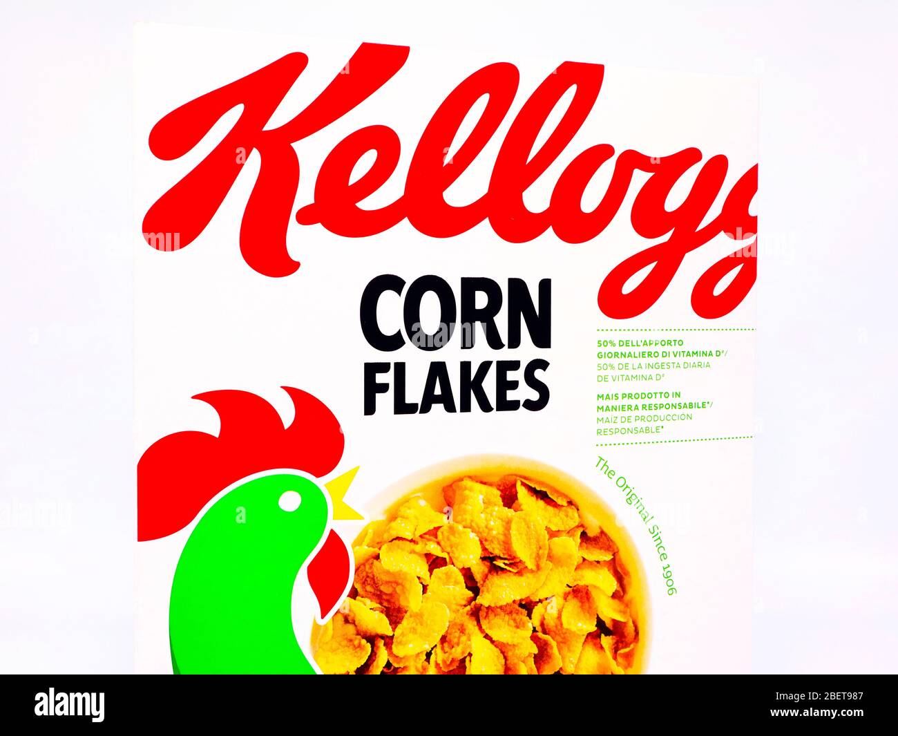 Kellogg's Corn Flakes box Stock Photo Alamy