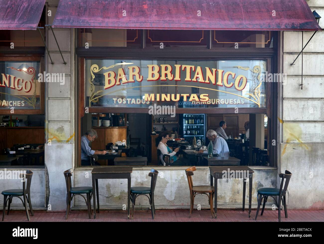 'Bar Britanico'San Telmo, Buenos Aires. Stock Photo