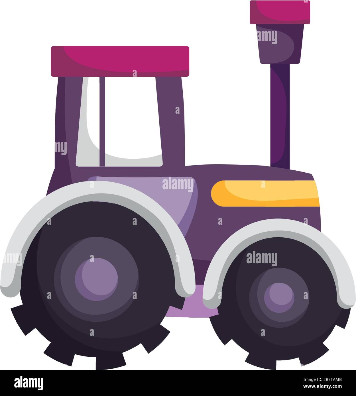 tractor agriculture farm transport isolated icon on white background ...