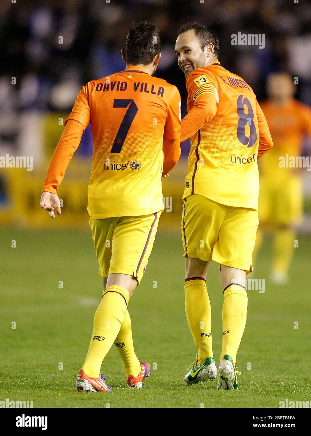 David Iniesta FC Barcelona's David Villa and Andres Iniesta celebrate goal during ...