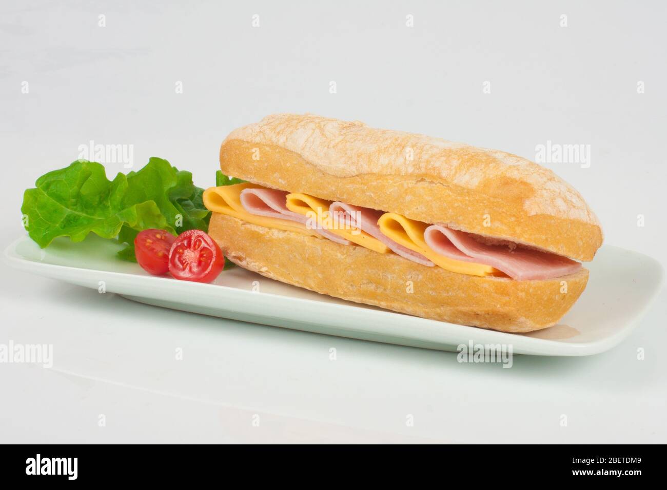 Chesse and ham sandwich with fresh salad Stock Photo - Alamy