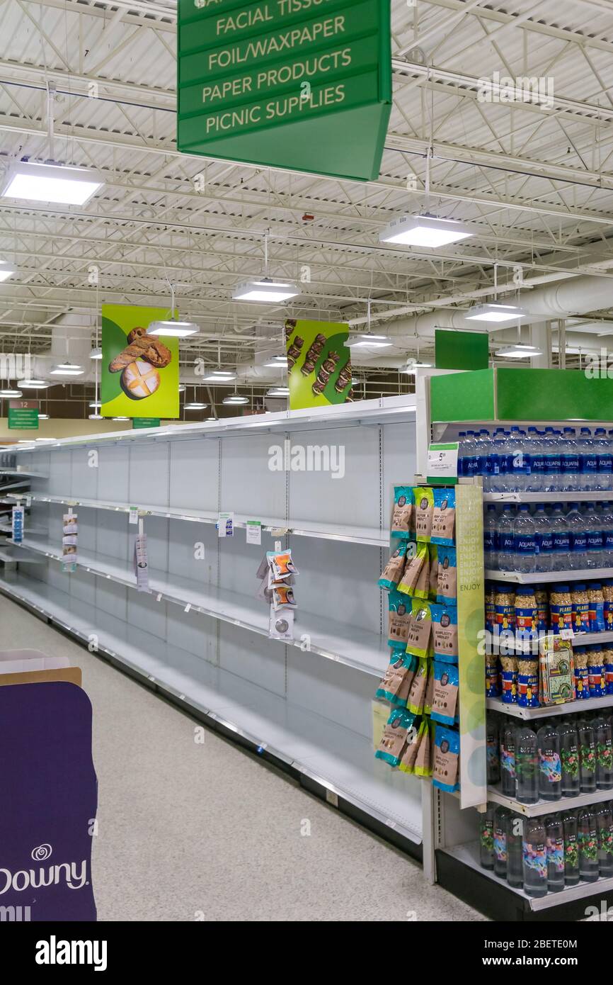 Empty supermarket shelves usa hires stock photography and images Alamy