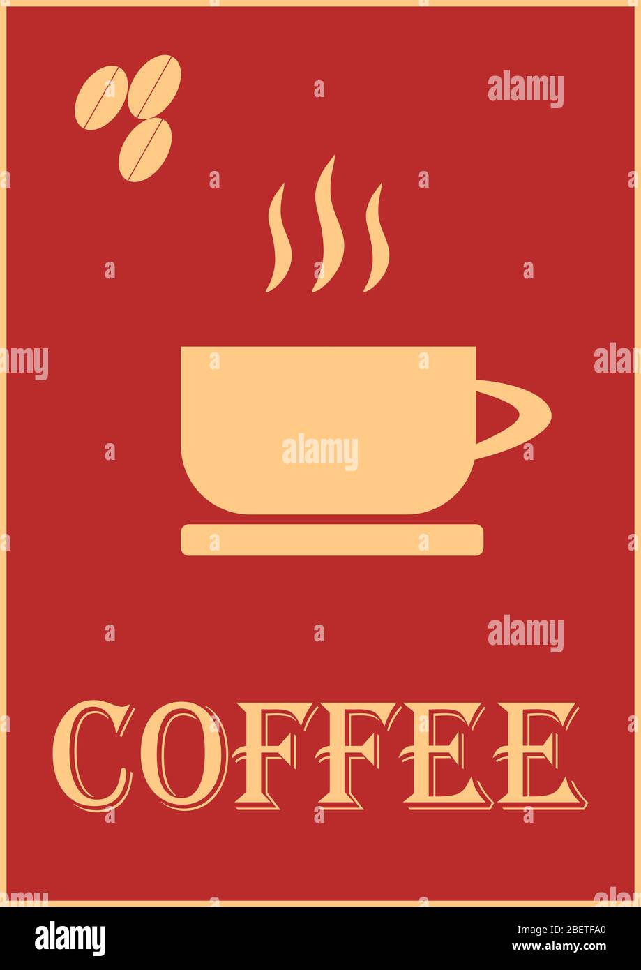 Template for text for coffee shop cafe. Stock Vector