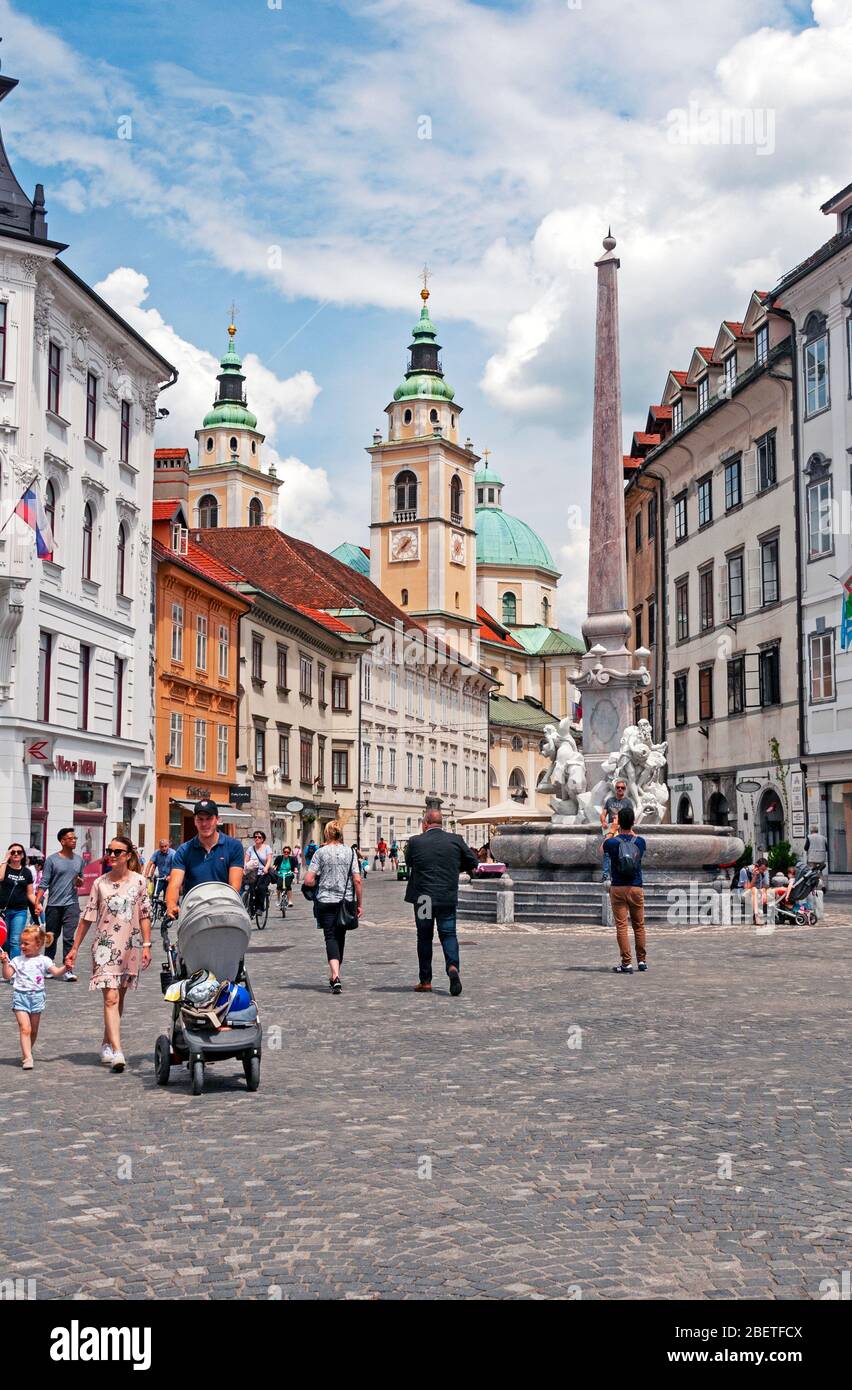 Old town Ljubljana, Slovenia Stock Photo
