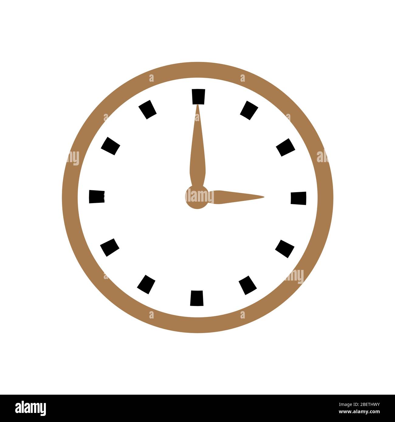 Clock icon. Time sign on white background, vector Stock Vector