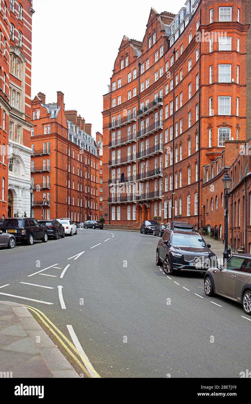 Kensington Gore viewed from Prince Consort Road. Stock Photo