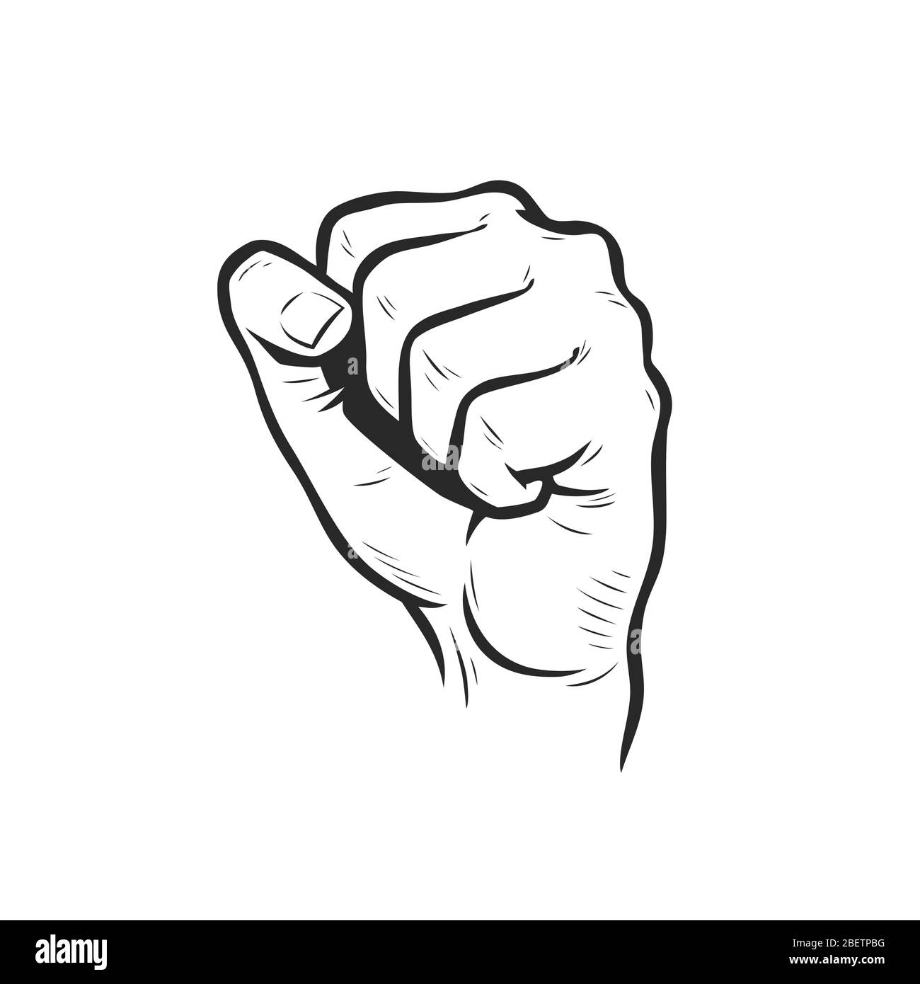 Clenched fist Black and White Stock Photos & Images - Alamy