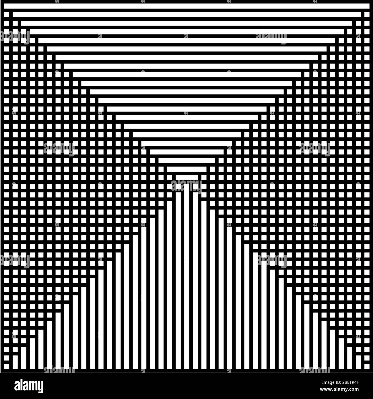 Black and white lines abstract graphic optical art Stock Vector Image ...