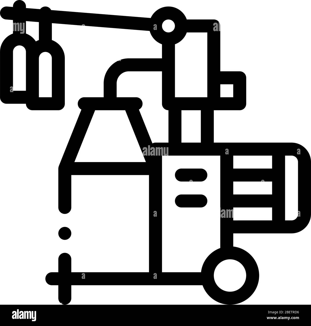 milk bottle transfer machine icon vector outline illustration Stock ...