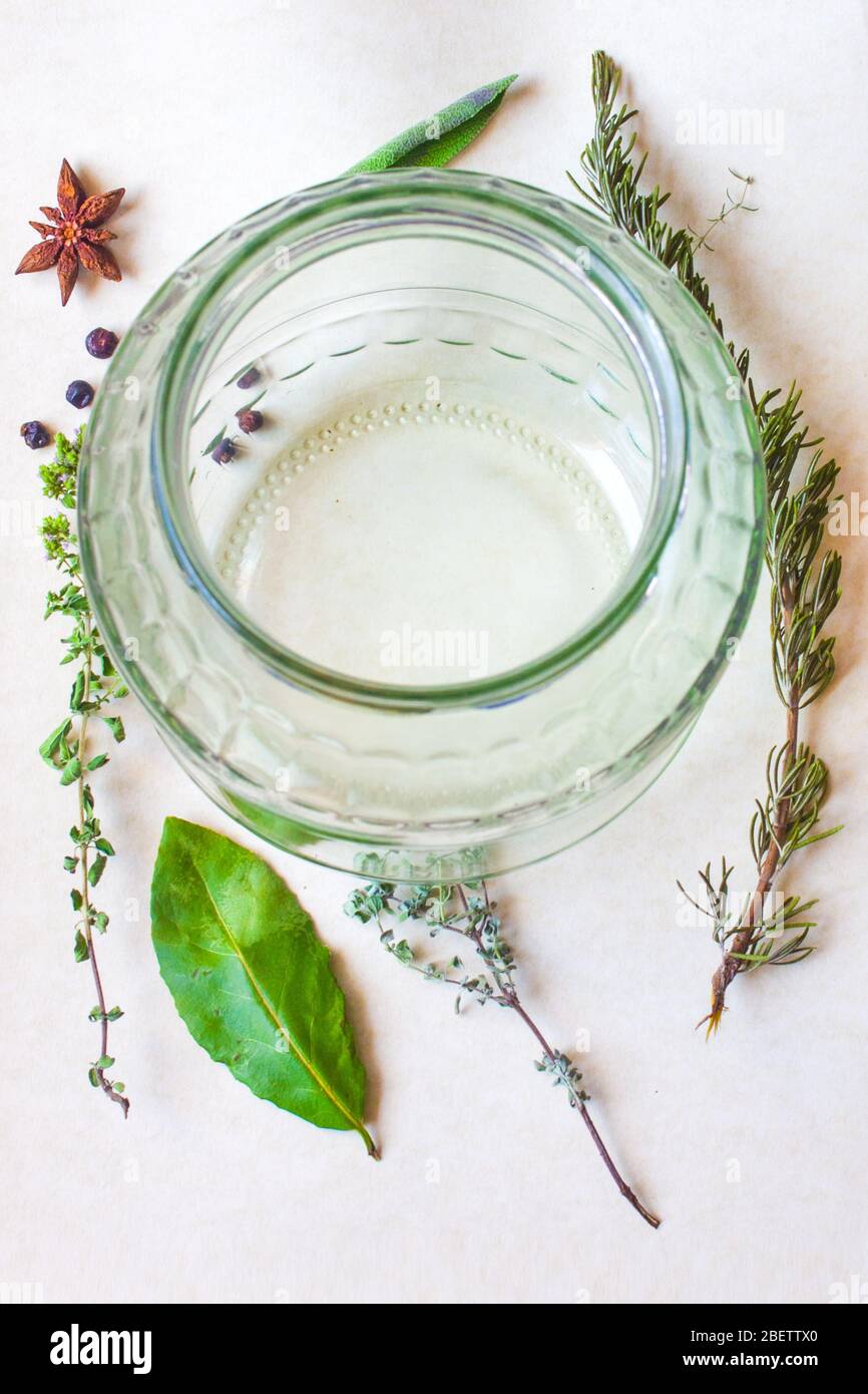 aromatic herbs and spices washed and ready for your recipes, for