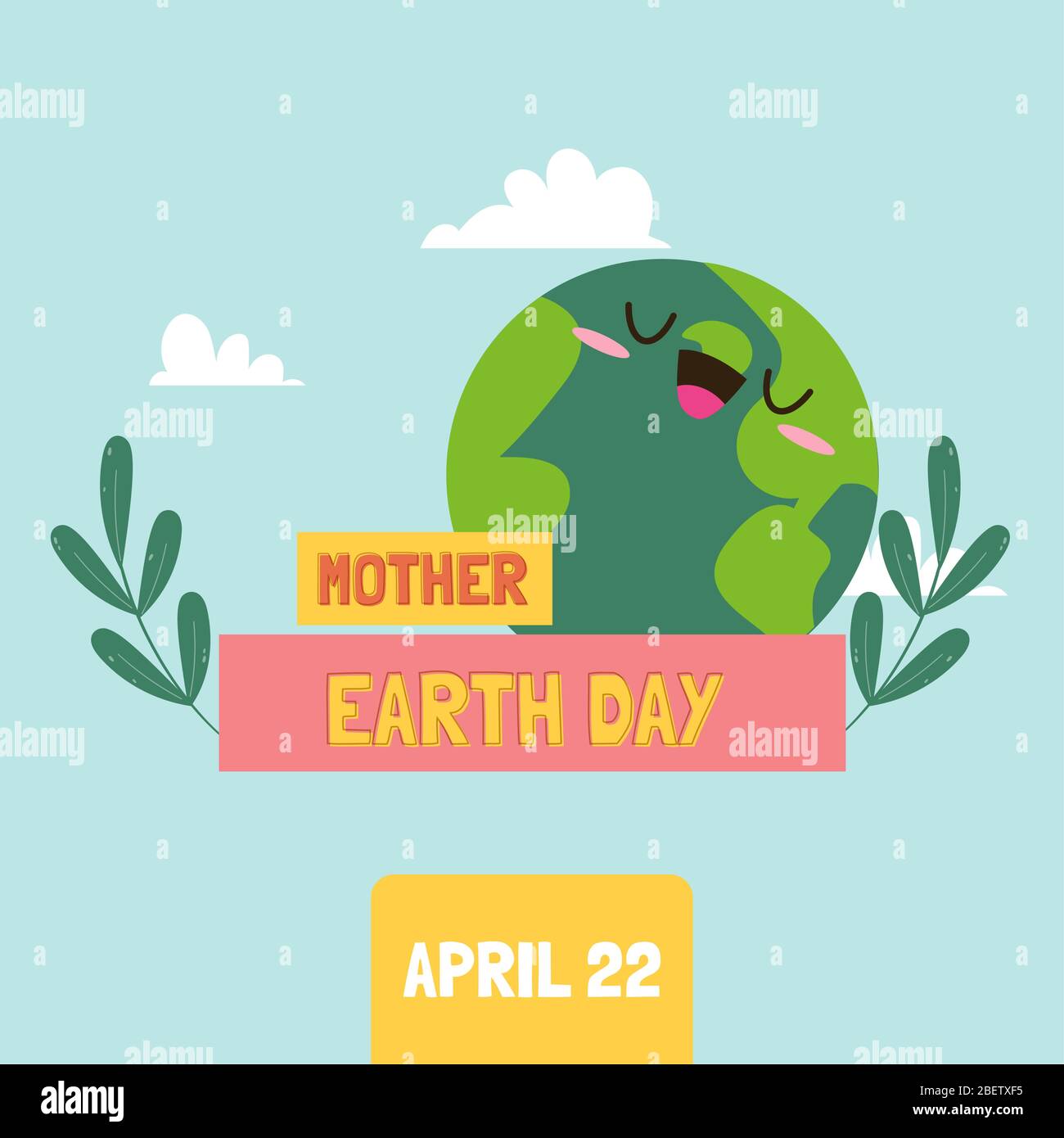 Happy mother earth day card Stock Vector